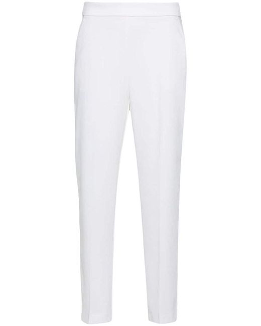Pinko White High-waist Slim-fit Trousers