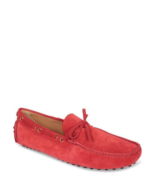Car Shoe Red Loafers for men