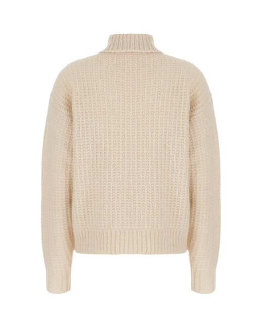 Gucci Natural Sand Cashmere Blend Oversize Sweater