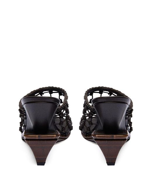 Jacquemus Brown Mesh Les Doubles Tresses Mules