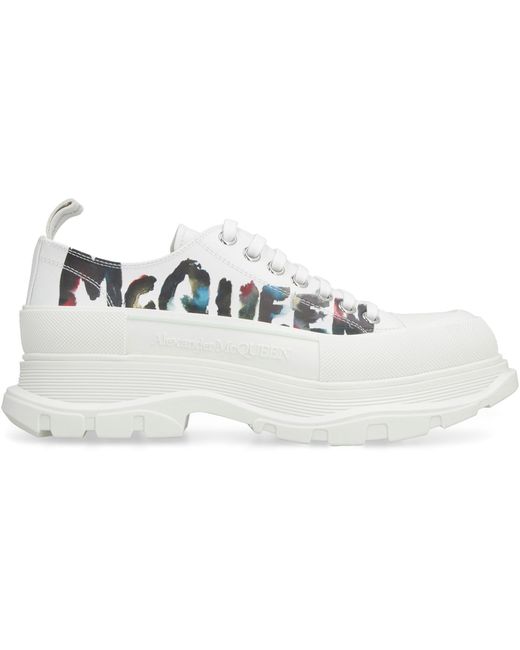 Alexander McQueen Tread Slick Lace-up Shoes in White for Men | Lyst