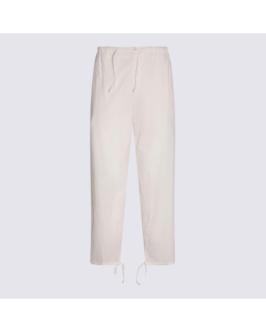 Dries Van Noten White Cotton Pants for men