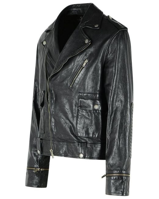 Golden Goose Deluxe Brand Black Leather Jacket for men