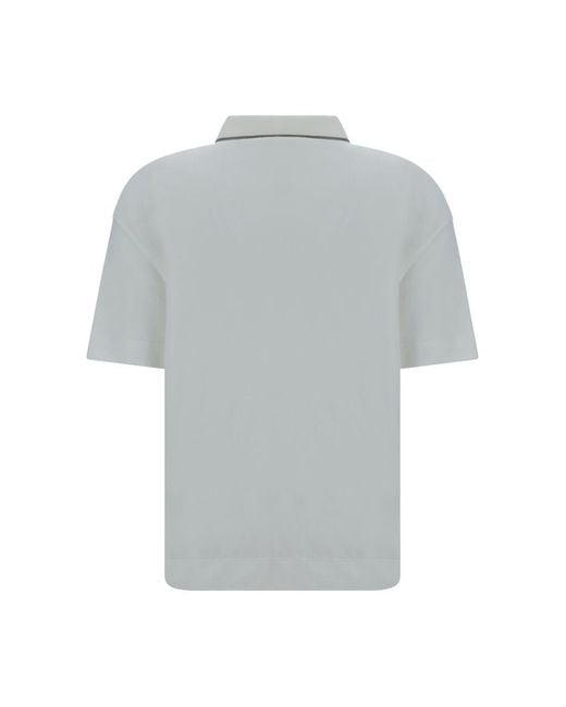 Brunello Cucinelli Gray Polo Shirt