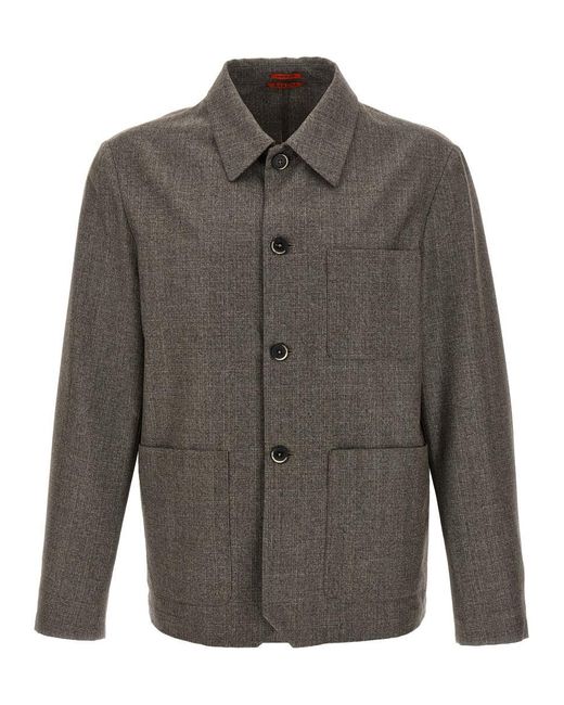 Barena Gray 'Visal' Overshirt for men