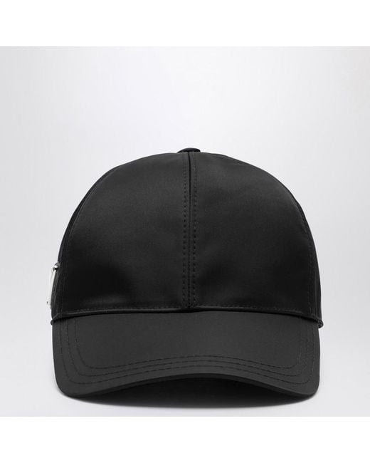 Prada Black Re-nylon Baseball Cap for men