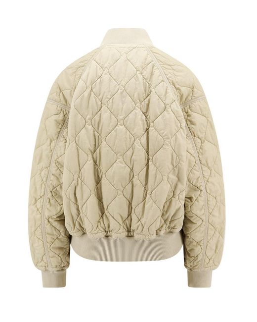 Burberry Natural Quilted Oversized Bomber Jacket