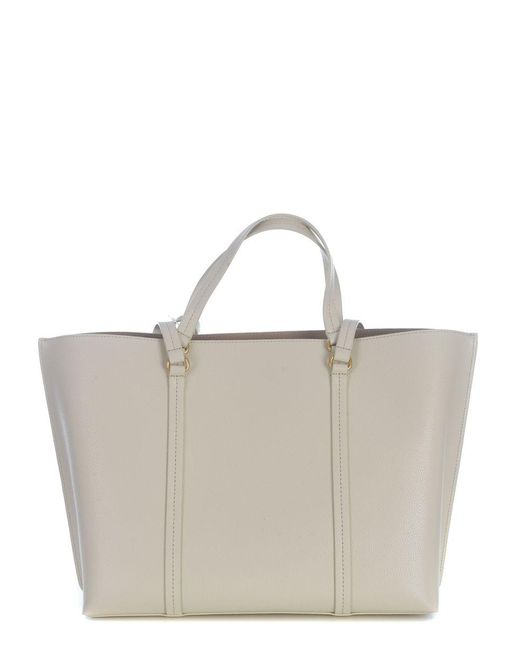 Pinko White Shopper Bag "Carrie"