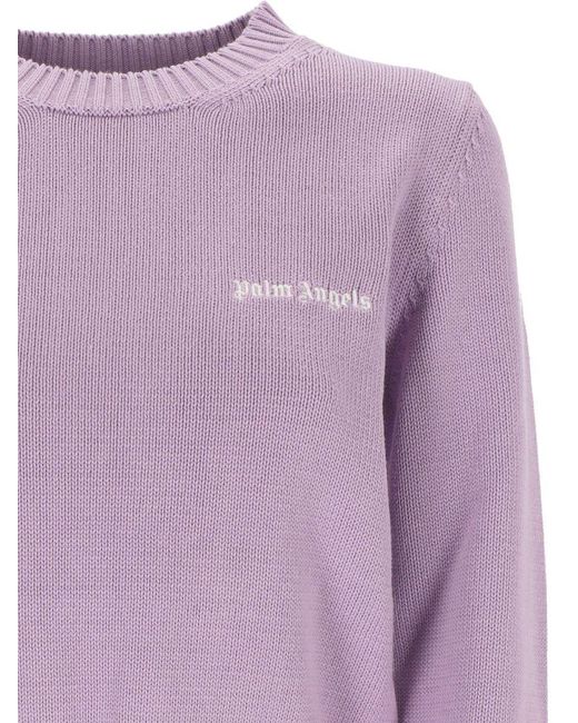 Palm Angels Purple Sweaters