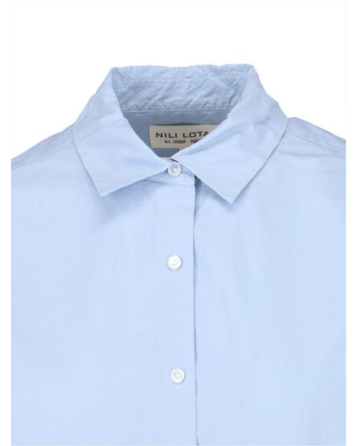 Nili Lotan Blue 'yorke' Shirt