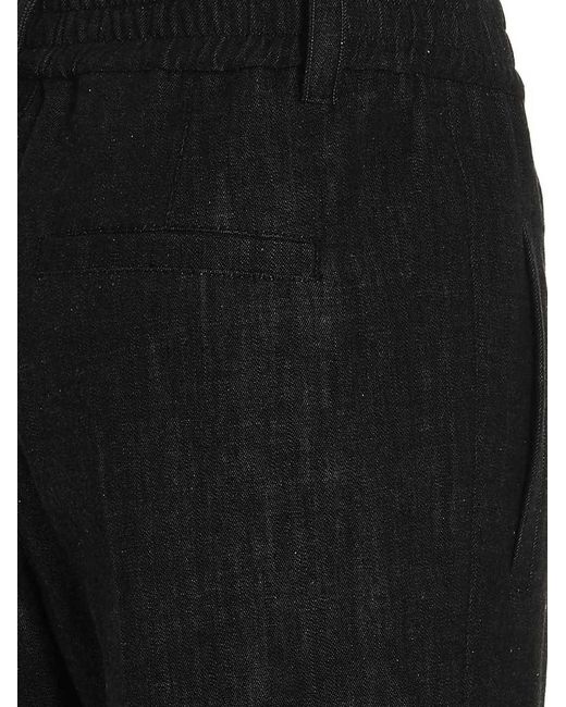 Brunello Cucinelli Elasticized Waist Jeans Black