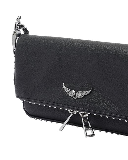 Zadig & Voltaire Black Nano Rock Studs Shoulder Bag
