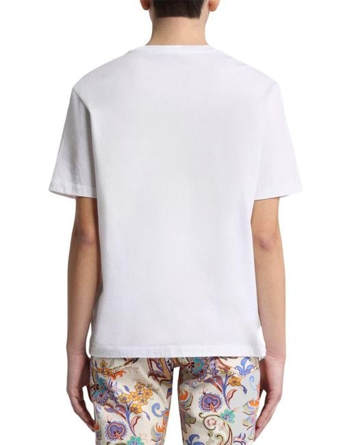 Etro White T-shirts And Polos