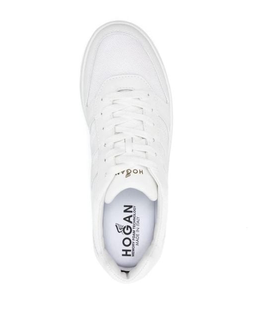 Hogan White H630 Panelled Sneakers for men