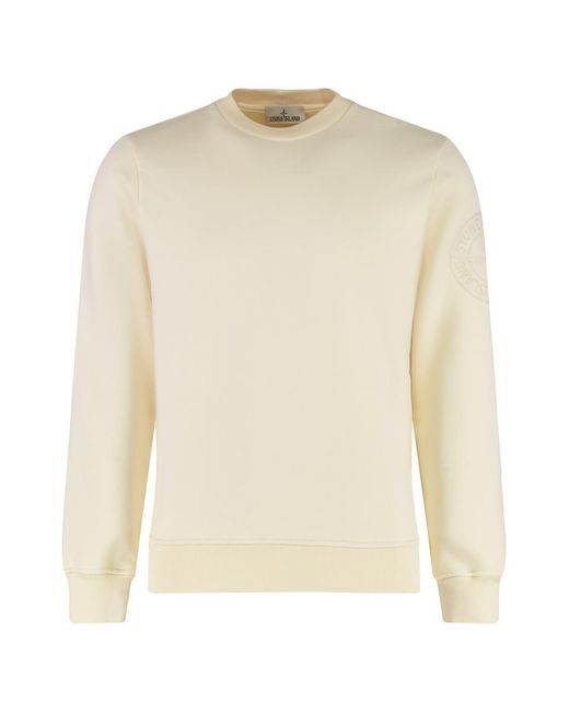 Stone Island Natural Cotton Crew-Neck Sweatshirt for men