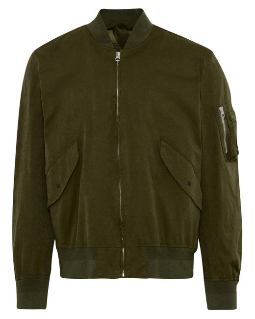 Synthetic Green Polyester Flight Jacket 