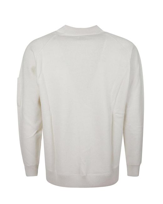 C P Company White Sweaters for men