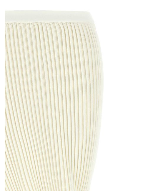 Issey Miyake White 'stream' Skirt