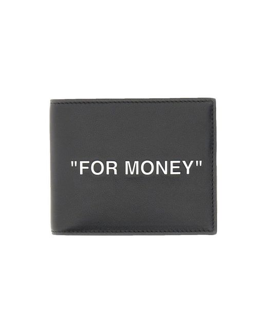 Off-White Quote Bifold Wallet Black