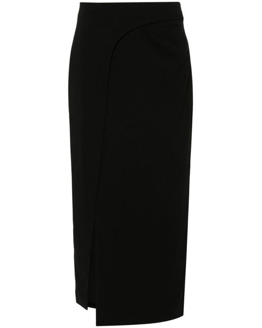 IRO Black Pumiko Midi Skirt