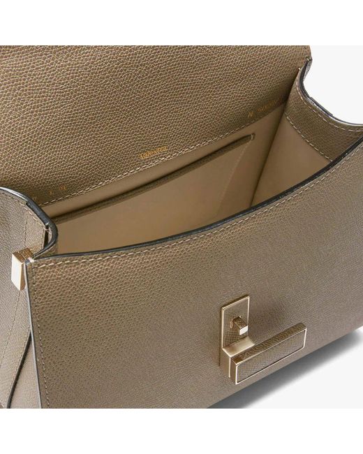 Valextra Natural Iside Mini Leather Handbag