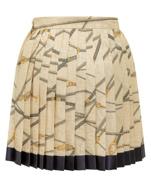 Versace Natural Skirt With Nautical Greek Print