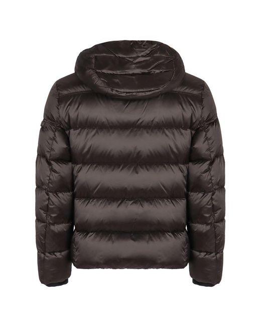 Moorer Black Brett Hooded Short Down Jacket for men
