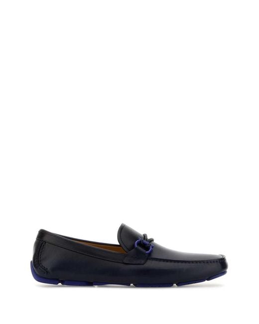 Blue ferragamo loafers 2025