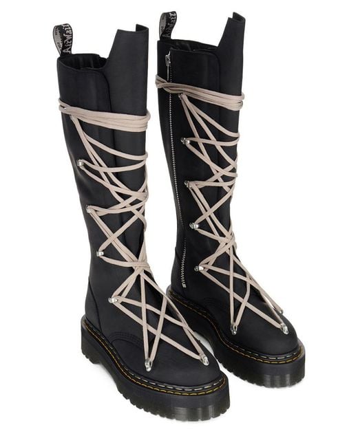 Dr. Martens Black Boot "Quad Sole Pentalace"