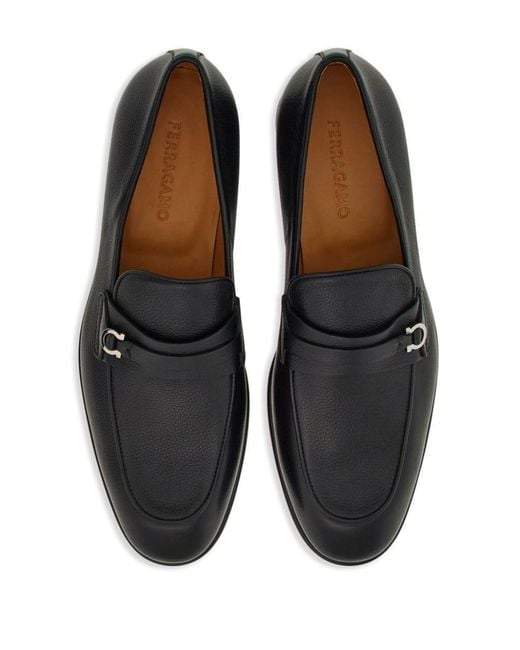 Ferragamo White Moccasin With Gancini Ornament for men