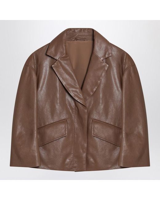 Brunello Cucinelli Brown Cropped Jacket