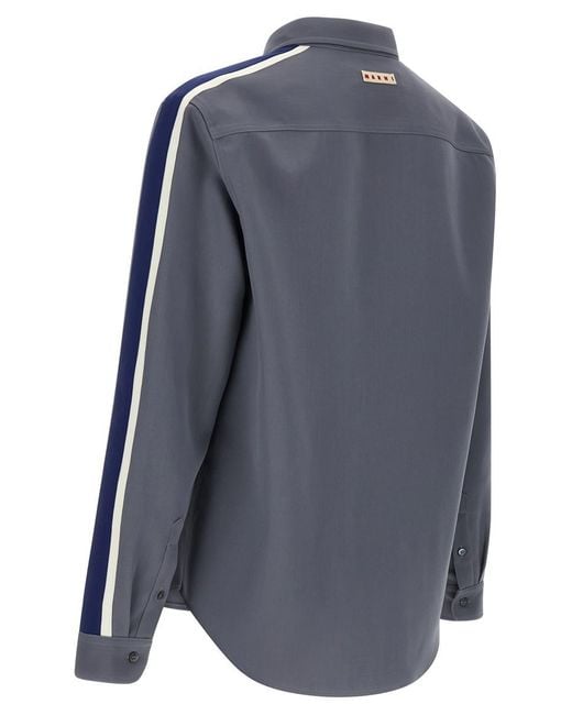 Marni Blue Wool Shirt for men