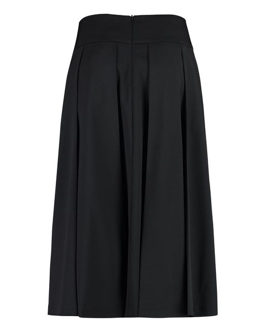 Patou Black Pleated Skirt