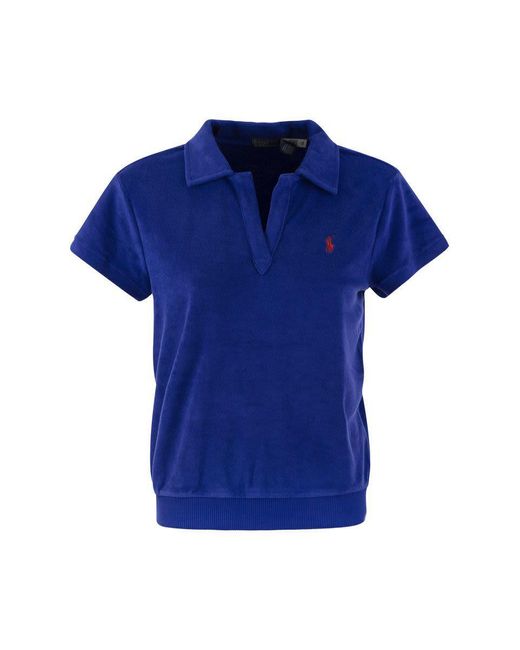 Polo Ralph Lauren Blue Tight Terry Polo Shirt