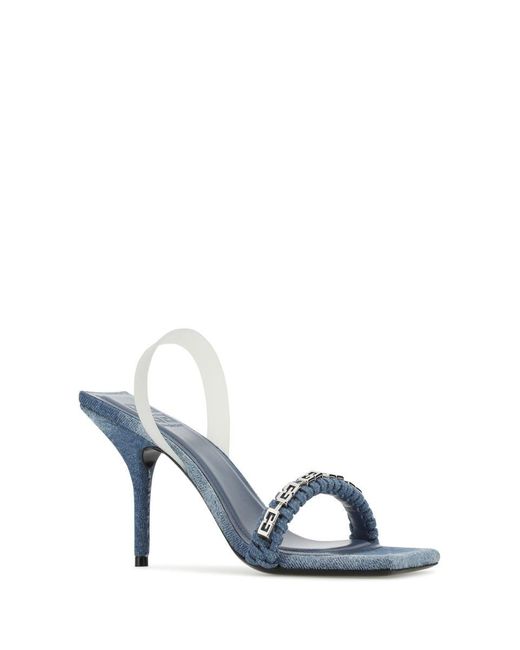 Givenchy Blue G Woven Denim Heeled Sandals