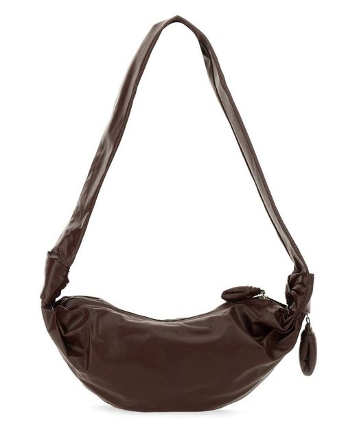 Lemaire Brown Croissant Bag Soft Small for men