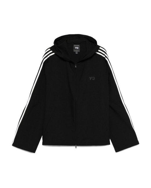 Y-3 Black Logo Zipped Blouson Jacket for men