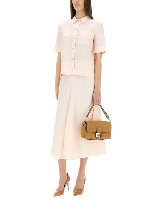 スカート FENDI FF silk skirt FENDI - Ff Silk Skirt Fendi