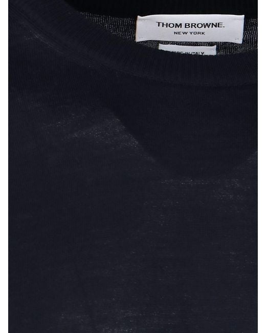 Thom Browne Blue '4- Bar' Sweater for men