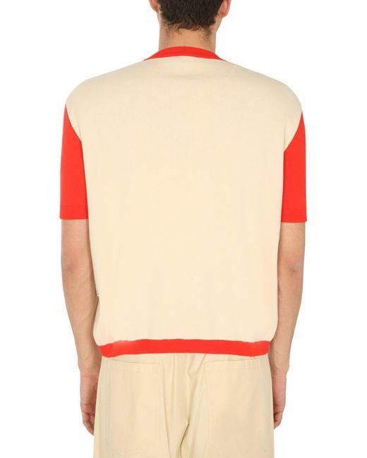 Sunnei Orange Unnei T-shirt With Contrasting Profiles for men