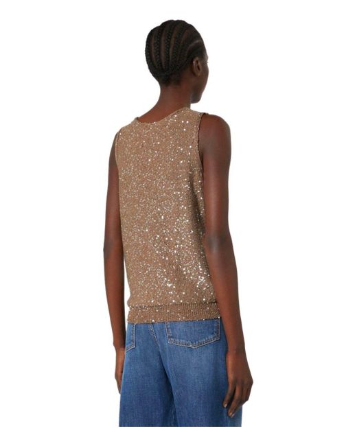 Weekend by Maxmara Brown Acaici Top