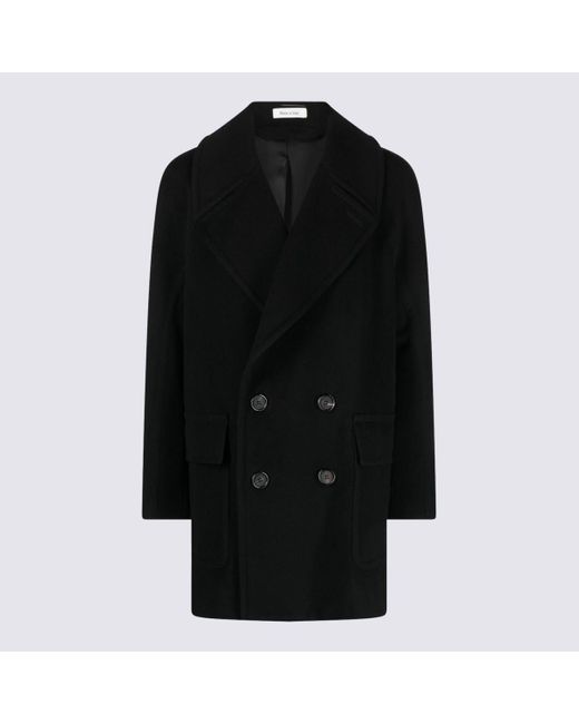 Alexander McQueen Black Wool Coat for men