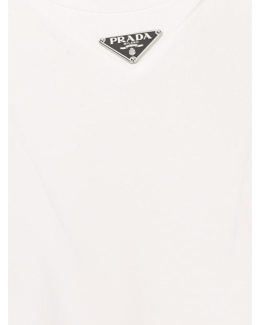 Prada White T-shirt And Polo Shirt for men
