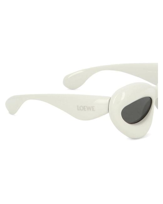 Loewe White Inflated Cateye Sunglasses