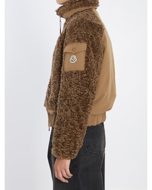 Moncler Brown Coligny Teddy Jacket