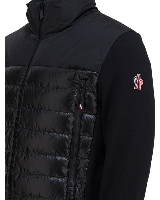 Moncler Black Lightweight Down Jacket With Logo for men