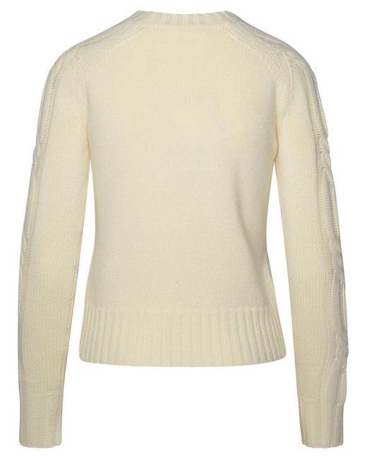 Max Mara Natural Ivory Cashmere Sweater