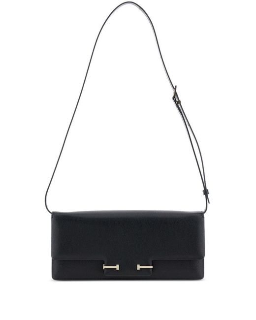Tom Ford Black Leather Shoulder Bag