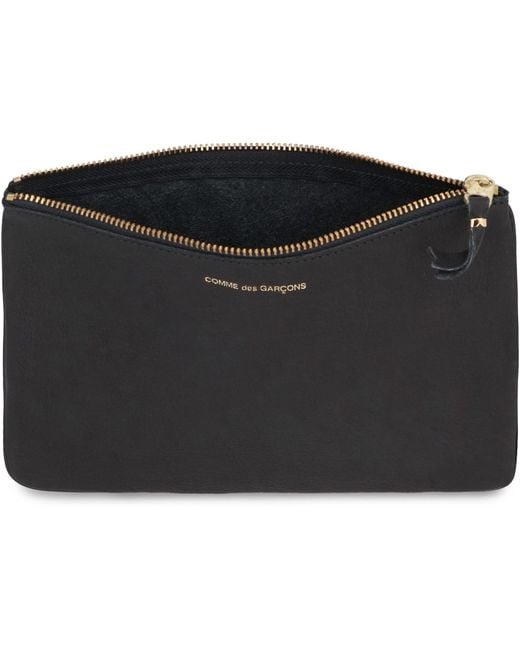 Comme des Garçons Black Leather Flat Pouch