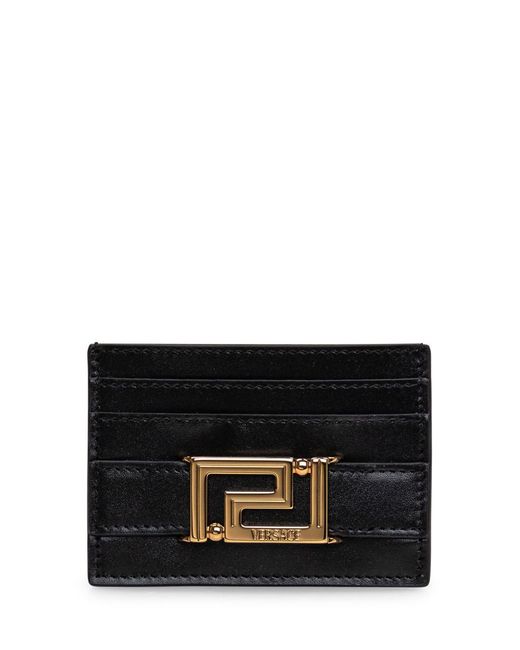 Versace Black Greek Goddess Card Holder